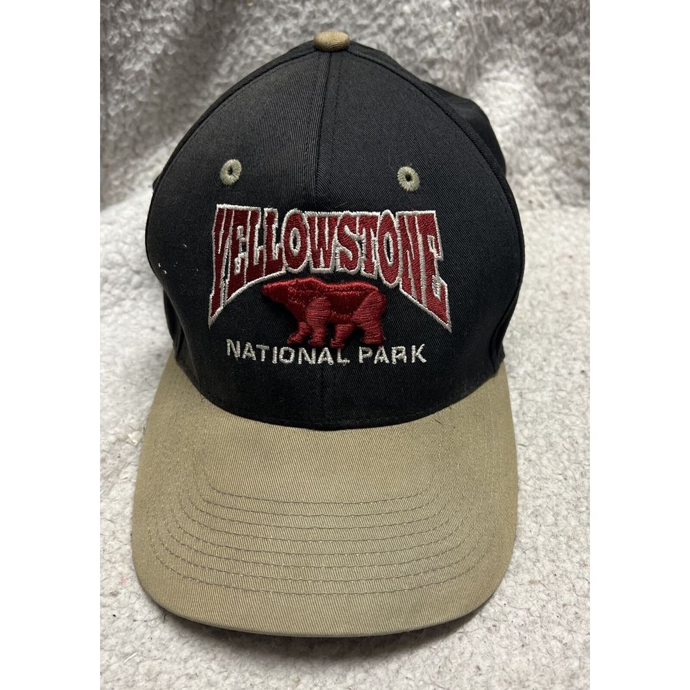 Yellowstone National Park Embroidered Baseball Cap By Authentic Headgear Pre-Own